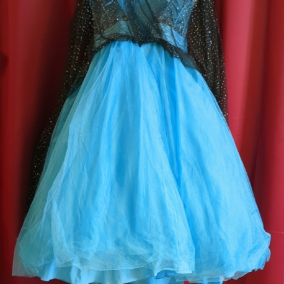 Posh Blue Formal Gown Sleeveless Spaghetti Strap Sweetheart - Picture 6 of 16